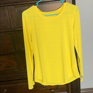 Zyia Active yellow Subtle Stripe T